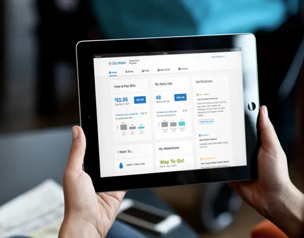 Watersmart on a tablet